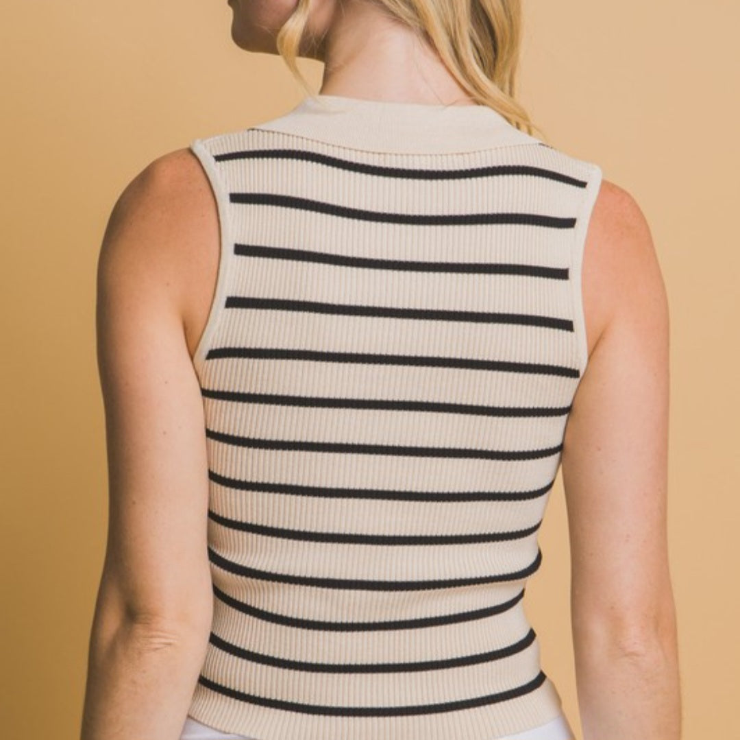 Letty Sleeveless Top (Beige)