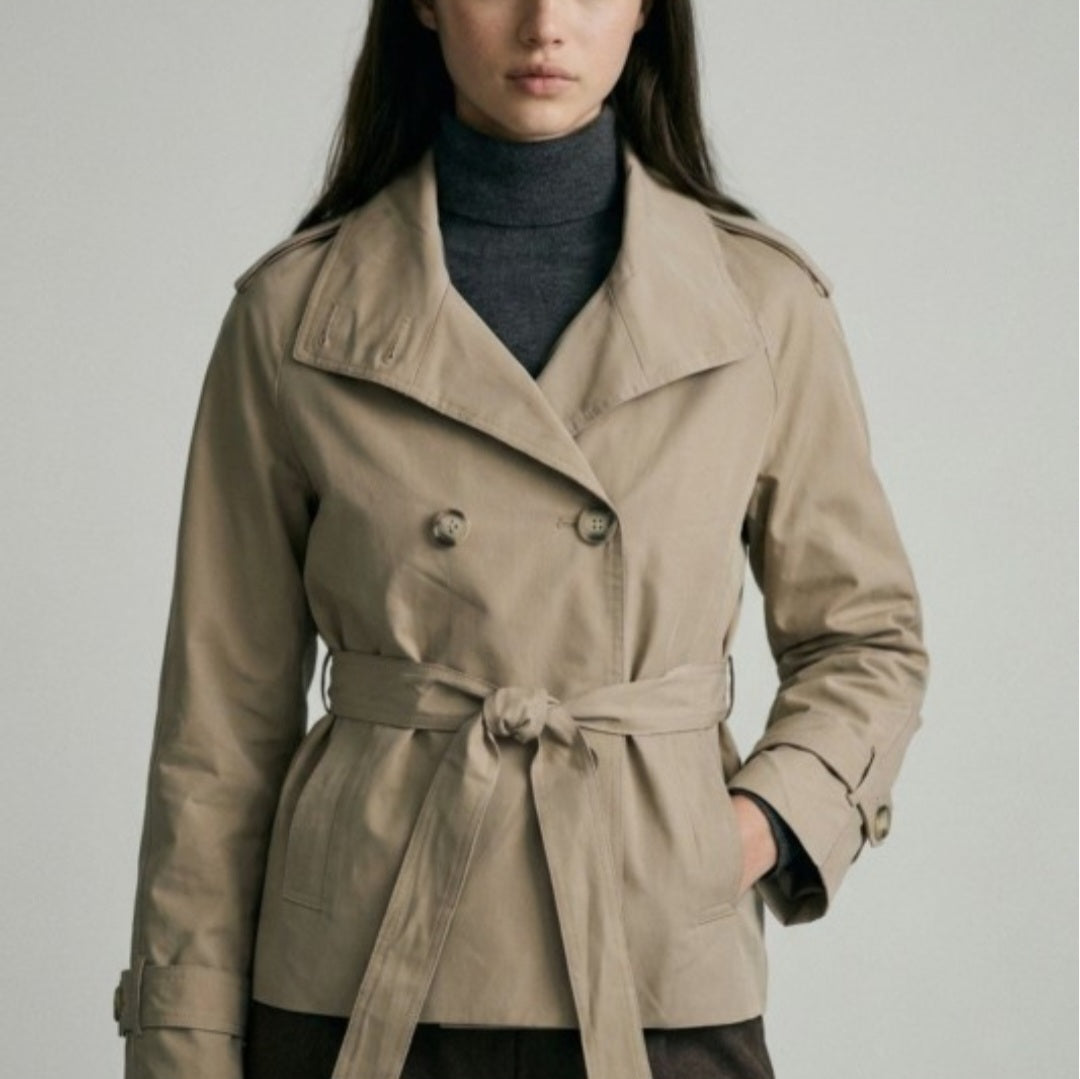 Zoey Trench Coat (Khaki)