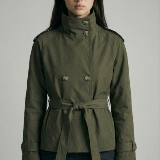 Zoey Trench Coat (Army Green)
