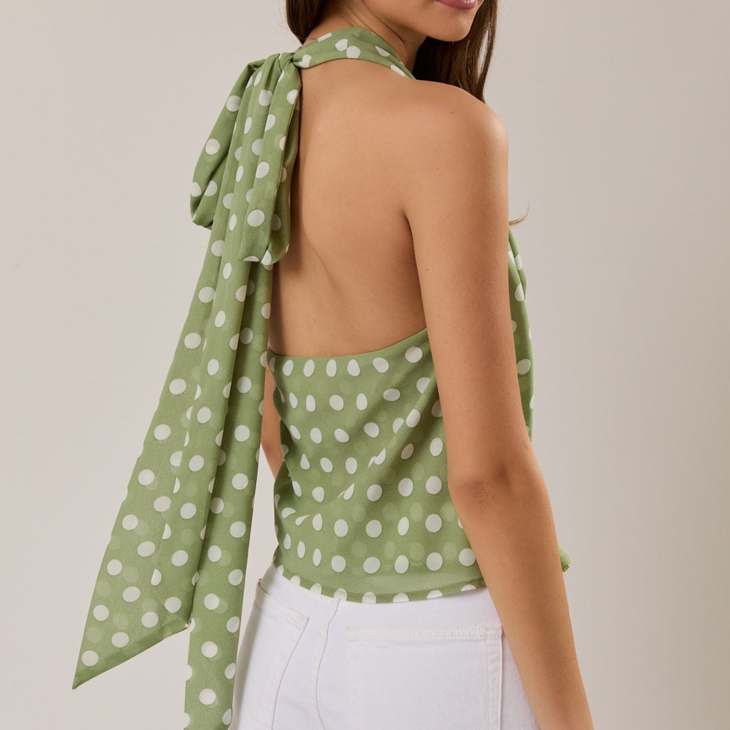 Cece Polka Dot Top