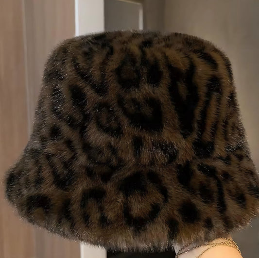 Furry Leopard Hat