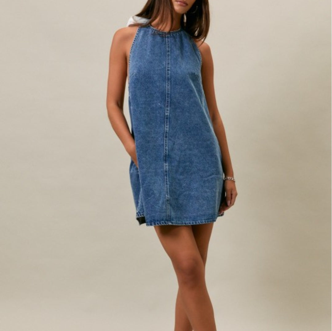 Harley Denim Bow Dress