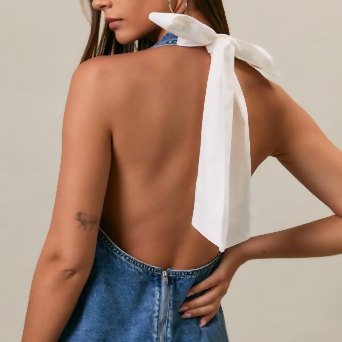 Harley Denim Bow Dress