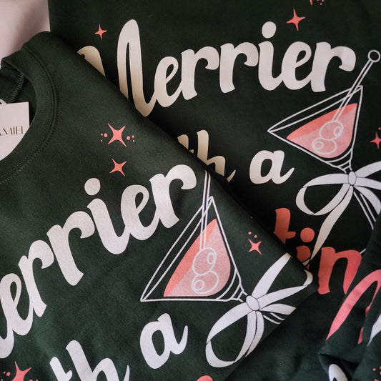 Merrier With A Martini Sweatshirt