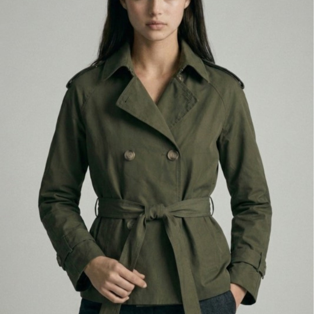 Zoey Trench Coat (Army Green)