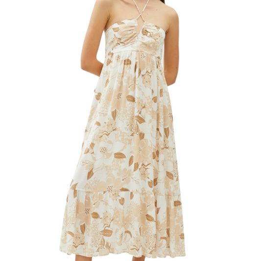 Taupe Blooms Dress