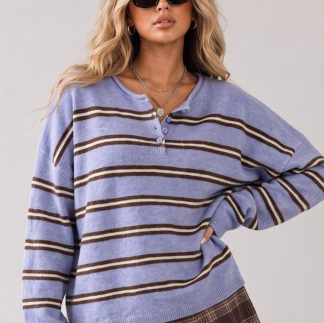 Draya Stripe Knit Top