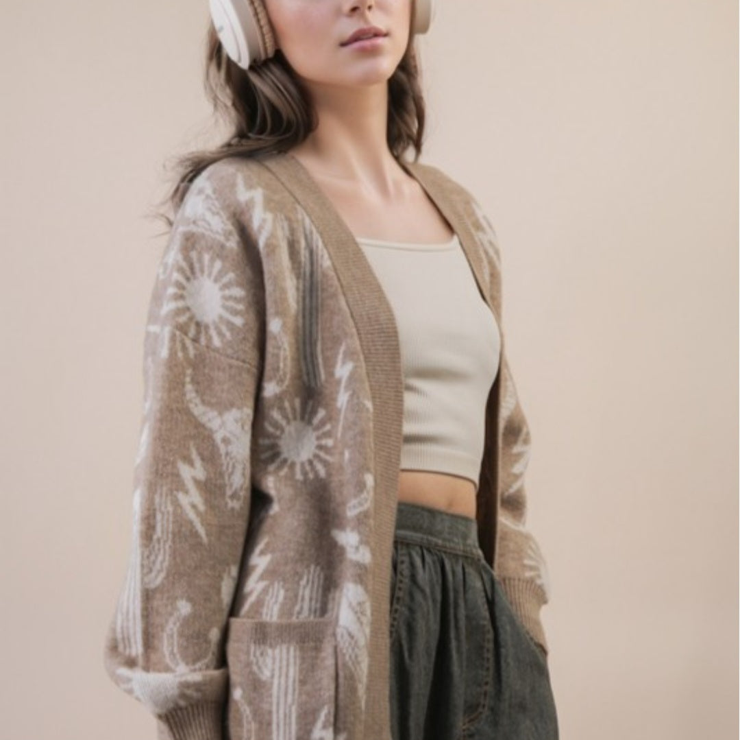 Western Cardigan (Mocha)