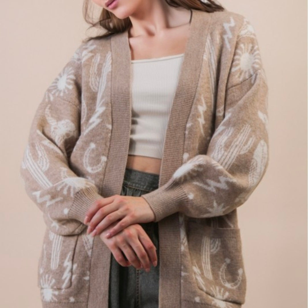 Western Cardigan (Mocha)