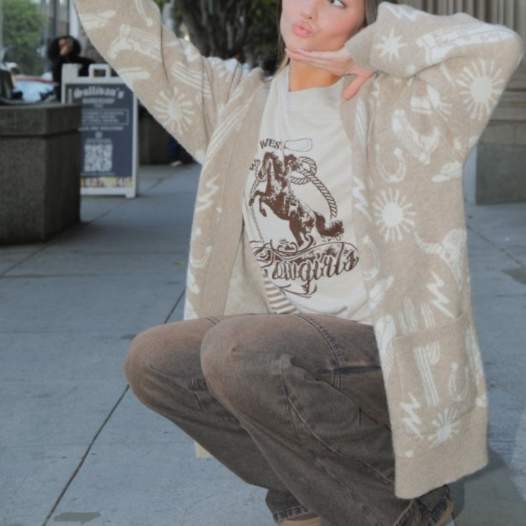 Western Cardigan (Mocha)