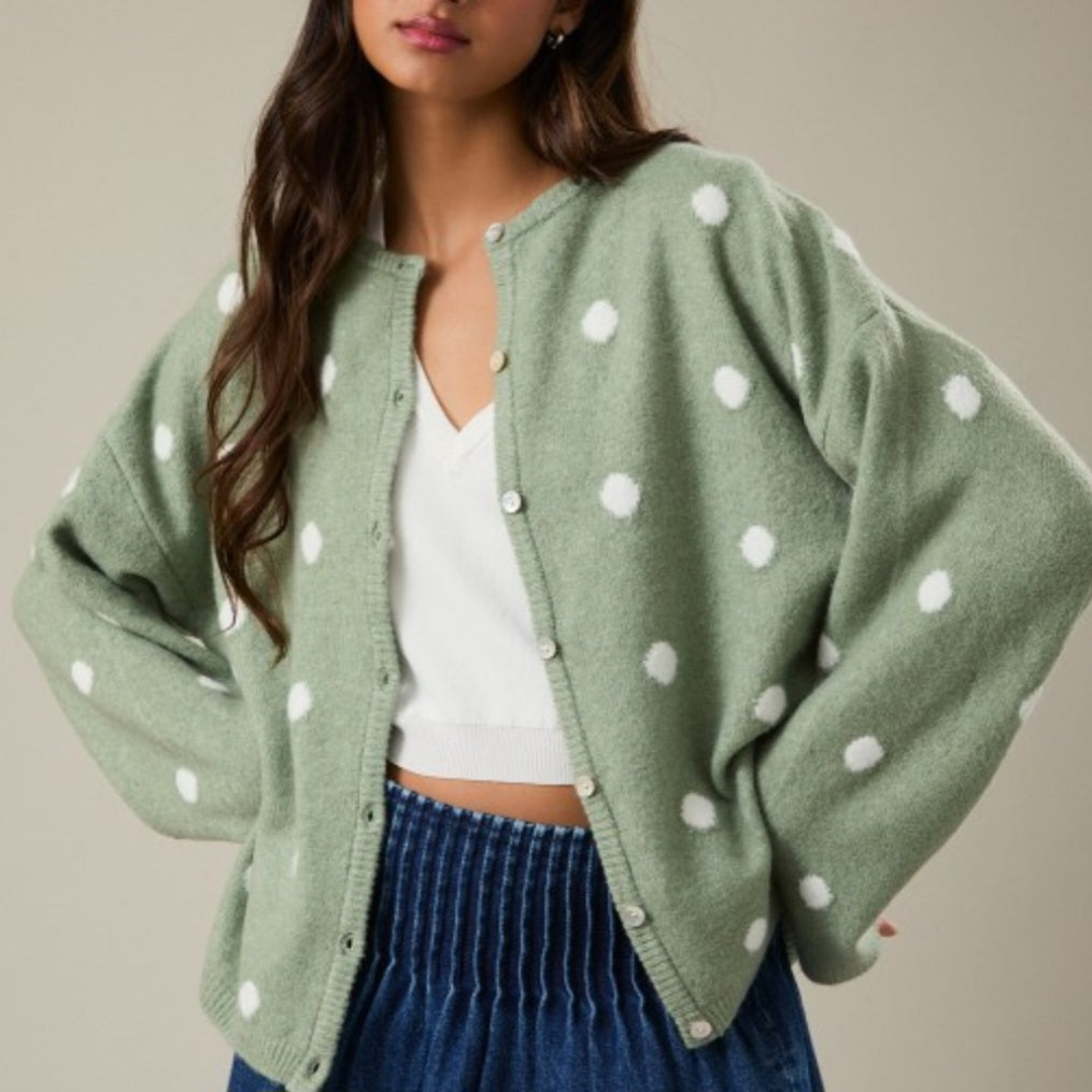 Laurel Polka Dot Cardigan